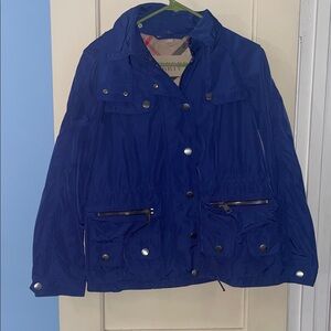 Burberry Royal Blue Jacket with Silver Buttons